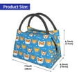 thumbnail image 2 of Yiaed Corgi Dog Face Print Lunch box lunch bag Portable Insulated Lunch Box for Women Men Cooler Tote Bag with Front Pocket for Work Picnic Travel, 2 of 6