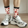 thumbnail image 6 of Hirioo Red Ladybug Pattern Adult Middle Tube Socks Breathable Sock Non-Pilling,Contrasting Color Design, 6 of 6