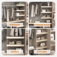 thumbnail image 4 of Shelving Units, ( OAK Color ) 5 Pcs Wire Shelf Covers Foamed PVC Wire Rack Covers for Removable Closet (Not Wood) Pantry Shelves for Cabinet Bathroom Kitchen Shelving Decoration, Oak Display Shelves, 4 of 13