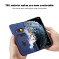 thumbnail image 6 of Dteck Case for Apple iPhone 11 Pro Max 6.5-inch, Luxury Magnetic Skin-Friendly Feel Leather Card Holder Wallet Case Folio Kickstand Cover,Blue, 6 of 8