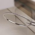 thumbnail image 2 of Quality Brand Pure 925 Sterling Silver Jewelry For Women Gold Bangle Move Diamond Bangle Wedding Jewelry Around Rivet 6cm Bangle, 2 of 5