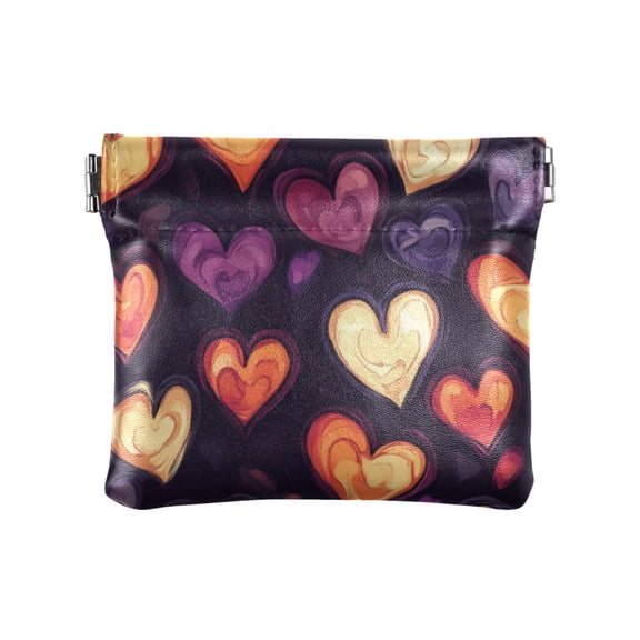 Women's Coin Purses & Pouches - Wallets Card Cases with RFID Blocking - Slim Money Organizers for Daily Use Hearts Pattern