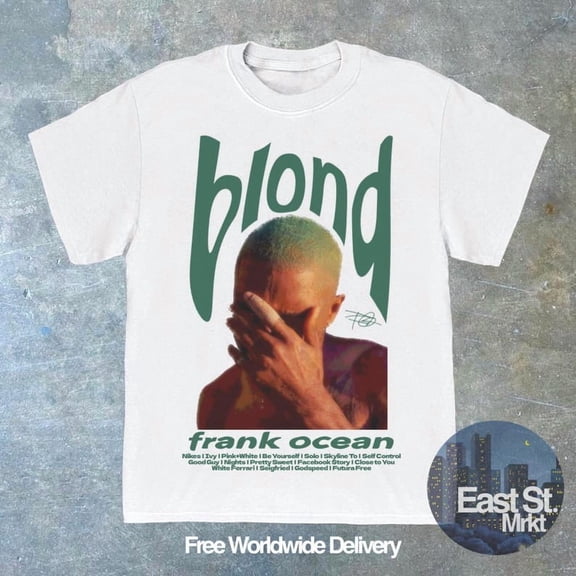 Frank Ocean BLOND POSTER v2 Graphic T-shirt | Gift Idea | Vintage | Cool t-shirt | Retro tee | Festival Tee | Music T-Shirt | Blond Frank