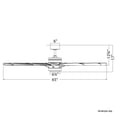thumbnail image 3 of Wyndmill 65" Matte Black/Barn Wood Dimmable LED Smart Ceiling Fan with Remote Control, 3 of 5