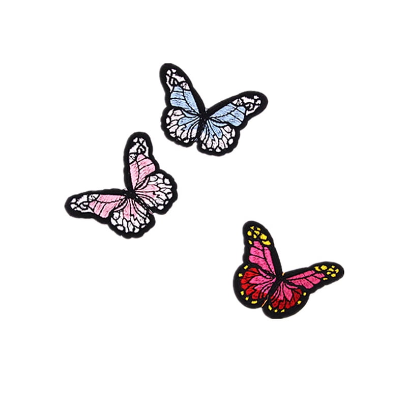 10PCS Embroidery Butterfly Sew Iron On Patch Badge Set Embroidered Dress F2X7