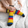 thumbnail image 7 of Mens Crew Socks Womens Colombia Flag Workout Training Athletic Socks, 7 of 7