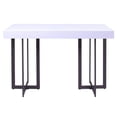 thumbnail image 4 of Furniture of America Vasket Contemporary Metal 1-Drawer Sofa Table in White, 4 of 10