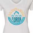 thumbnail image 4 of Inktastic Jacksonville Beach Florida Matching Women's V-Neck T-Shirt, 4 of 5
