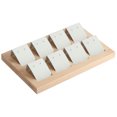 thumbnail image 2 of Portatarjetas de madera Natural Sunnimix Organizador de 8 pares blancos, 2 of 8