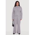 thumbnail image 2 of Women's Plus Size Almost Famous High Waisted Cable Knit Pants, 2 of 4
