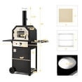 thumbnail image 5 of Vicluke 12” Outdoor Pizza Oven - Double Grill, Foldable Shelves, Removable Wheels, 5 of 7
