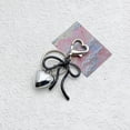 thumbnail image 5 of Bottone Simple Metal Bowknot Heart Charm Keychains Fashion Hang1ng Ornament Pendant Car Keyring Backpack Decoration Bag Charm, 5 of 7