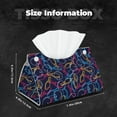thumbnail image 5 of Fuzoiu Multicolor Bowling Print Tissue Box Cover, PU Leather Tissue Holder,Decorative Facial Paper Organizer for Bathroom Living Room Bedroom Countertop Office Desk Car Home, 5 of 7