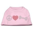 thumbnail image 6 of Pet Dog and Cat Shirt Rhinestone, "Peace Love  Bone", 6 of 9