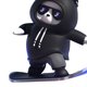 thumbnail image 5 of Divertido adorno de oso de monopatín deslizante automático, linda consola central, oso en movimiento, 5 of 8