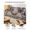 thumbnail image 4 of Vintage Boho Couch Cover for Dogs, Middle Century Western Geometric Abstract Art Washable Sofa Covers Slipcover for Pets Dogs Futon Cover, Couch Recliner Covers, Oversized Chair Slipcover 71"x91", 4 of 9