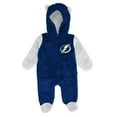 thumbnail image 2 of Infant & Newborn Outerstuff Blue Tampa Bay Lightning Stay Napping Fleece Bunting Full-Zip Hooded Sleeper, 2 of 3