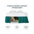 thumbnail image 3 of HNB Store Ruffled Bed Skirt Easy Fit 10" inch Drop | Microfiber Made | Olympic Queen | Teal, 3 of 7