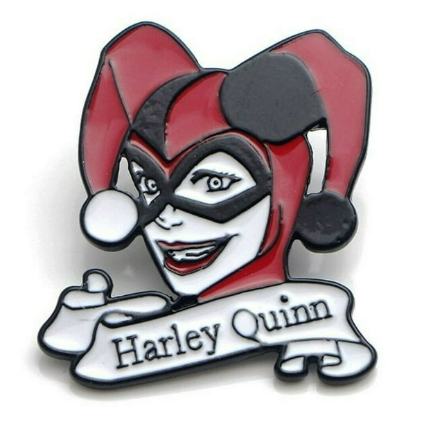 Mainstreet Classics - Harley Quinn Face and Name Enamel Metal Pin
