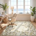 thumbnail image 3 of Design&I 9'x12' Washable Area Rug Snag-Free Neutral Botanical Vine Scattered Delicate Sprigs Beige Cream for Dining Room, Basement, Large Office, 3 of 7
