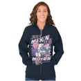 thumbnail image 4 of The Smurfs Cool Kanji Makin Moves Unisex Plus Size Zip Hoodie Brisco Brands 2X, 4 of 5