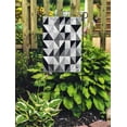 thumbnail image 2 of JSDART Gray Geometric Black and White Triangle Pattern Abstract Grey Diamond Garden Flag Decorative Flag House Banner 12x18 inch, 2 of 2