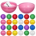 thumbnail image 1 of 25 Pcs Raffle Balls Plastic Hollow Balls Colored Party Game Balls Entertainment Balls For Table Activity, 1 of 9