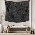 thumbnail image 5 of Black Abstract, Tapestry for Bedroom Wall Hanging Tapestry, Modern Geometric Minimalist Stripes Ceiling Backdrop Tapestries Poster Blanket Wall Decor for Teens Room Living Room Dorm 55" x 73", 5 of 8