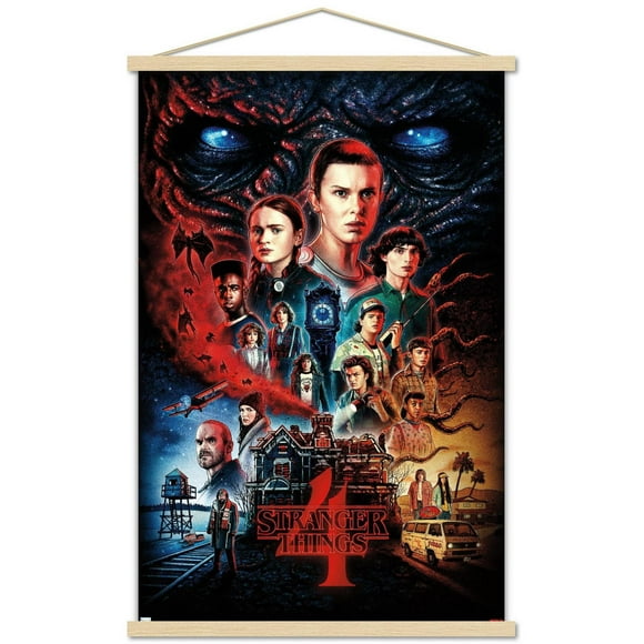 Netflix Stranger Things: Season 4 - One Sheet Wall Poster, 22.375" x 34" Framed