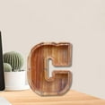 thumbnail image 4 of figatia Letter Piggy Bank Wooden, Kid'S Money Bank Saving Jar, Decorative Letter Money Box for Valentine's Day, Boys, Girls, Letter C, 4 of 7
