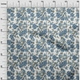 thumbnail image 2 of oneOone Organic Cotton Poplin Twill Fabric Leaves & Floral Ikat Fabric Prints By Yard 42 Inch Wide, 2 of 4