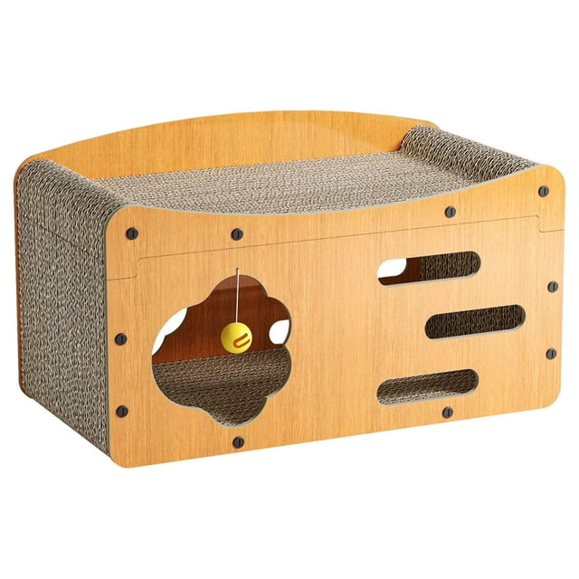 S SERENABLE Grattoir à Chat Maison Durabilité Robuste Résistant à l'Usure Cadeau Jouet pour Chaton 56cmx29cmx32cm