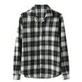thumbnail image 5 of Shirts for Men Winter Fall Long Sleeve Fashion Fashionable Thin Stripe Slim Lightweight Breathable Button Down Plaid Lapel Formal Shirt Casual T-shirt Tops, 5 of 8