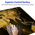thumbnail image 3 of Heduofu Square Mouse Pad, World Map Mouse Pad, Black Gold Marble Mousepad, Non-Slip Rubber Mouse Pad, Vintage Map Design Mouse Pads for Office, Work, Men 31.5x11.8 in, 3 of 6