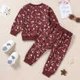 thumbnail image 5 of ZOEREA Toddler Baby Girl Clothes Long Sleeve Pullover Tops + Pants Set Floral Print Sweatsuit Fall Winter Outfits 6M-4T, 5 of 5
