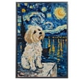 thumbnail image 2 of Havanese Dog Starry Night Canvas Wall Art Prints, Dog Art Canvas Painting Poster,Pet Canvas Painting Puppy Artwork 8x12 inches, 2 of 6