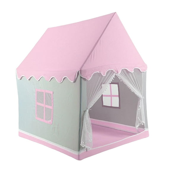 Tienda de campaña portátil para niños, casa de juegos interior, fácil de montar, color rosa Rosado