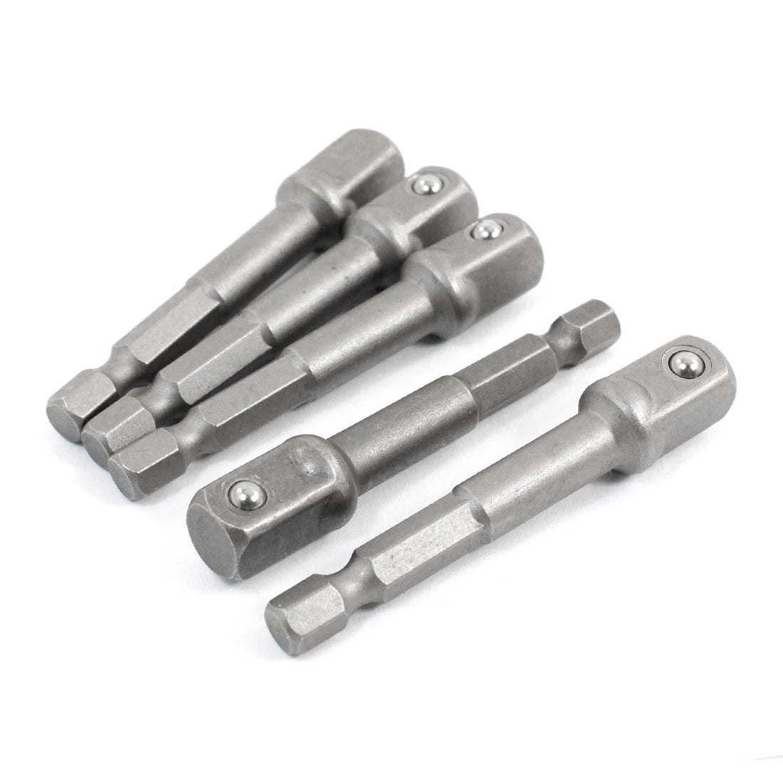 5 Pcs 1/4" Hex Shank 3/8" Square Head Drill Socket Adapter Extension