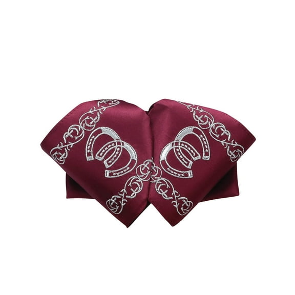 Mexican Charro Bow Tie 100% Polyester Wine/Silver 601589