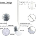 thumbnail image 4 of Toilet Bowl Cleaner Brush | Heavy Duty Cleaning Wand with Under The Rim Scrubber, Non-Slip Handle, Storage Caddy | Bathroom Supplies,White,F27197, 4 of 5