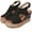 Black, variant on Dvkptbk Wedge Sandals for Women Platform Espadrilles High Heels Ankle Strap n Flatforms Comfortable Summer Wedding Shoes ummer