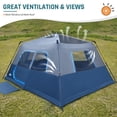 thumbnail image 4 of 8 Person Instant Cabin Tent Waterproof Family Tents for Outdoor Camping Upgraded Ventilation Setup in 60 Second Setup Blue, 4 of 9
