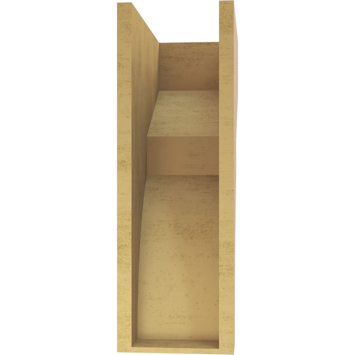 8"W x 16"D x 24"H Classic Monterey Rough Cedar Woodgrain TimberThane Corbel, Primed Tan