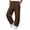 Brown-14, variant on LONKITO Boys Pants with Pockets Lightweight Casual Sports Pants Elastic Waist Straigh Leg Kids Clothes Size 5-6 Years