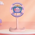 thumbnail image 3 of lionlar Jouet Volant Rond Apprentissage Activité de Direction Rotatif Support de Roue Électrique pour Enfants Rose, 3 of 9