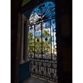thumbnail image 2 of Merrill Images 15x18 White Modern Wood Framed Museum Art Print Titled - Cuba-Camaguey-UNESCO World Heritage Site-wrought iron grill in giant window of colonial mansion, 2 of 4