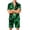 Green, variant on Halloween Pajamas for Mens Pajamas Set Glow-Inspired Print Short Sleeve 2 Piece Lounge Set Sleepwear,Purple(M)