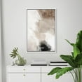 thumbnail image 4 of PixonSign Framed Canvas Wall Art Faded Textured Brown & White Color Blocks Abstract Print Minimalism Contemporary Nordic Decoration for Living Room, Bedroom, Office - 24"x36" White, 4 of 5