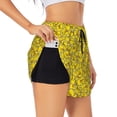 thumbnail image 2 of Disketp Ducky Cartoon Animal Yellow Print Women's Shorts Workout Shorts for Athletic Gym Running Shorts with Phone Pockets, 2 of 8