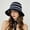 Navy, variant on HuangHuanChen Bucket Hats for Women Striped Summer Fashion Wide Brim Sun Hat Versatile Foldable Packable Travel Fedora Hat Crochet Bucket Hat M